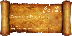 Cserép Mária névjegykártya
