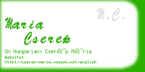 maria cserep business card